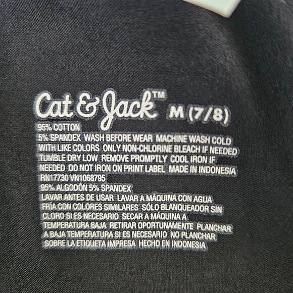 Cat & Jack Girls M (7/8) Black Capri Leggings Tough Cotton Durable Knee Casual - Picture 4 of 5